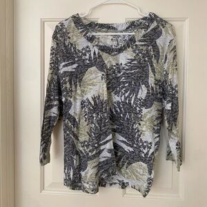 Talbots Patterned Cotton Top